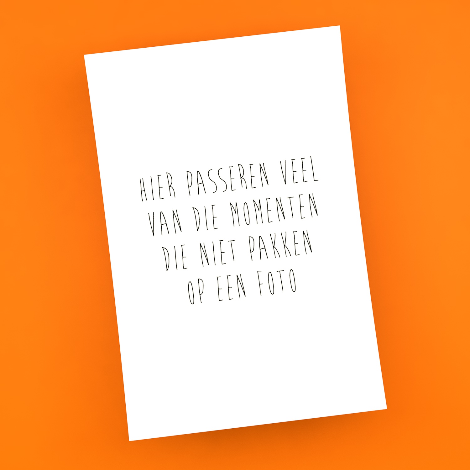 Hier passeren veel van die momenten die niet pakken op een foto